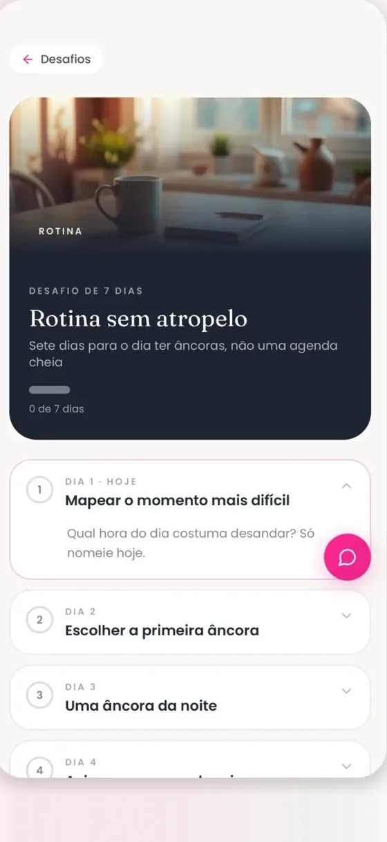 Desafio de 7 dias: rotina sem atropelo